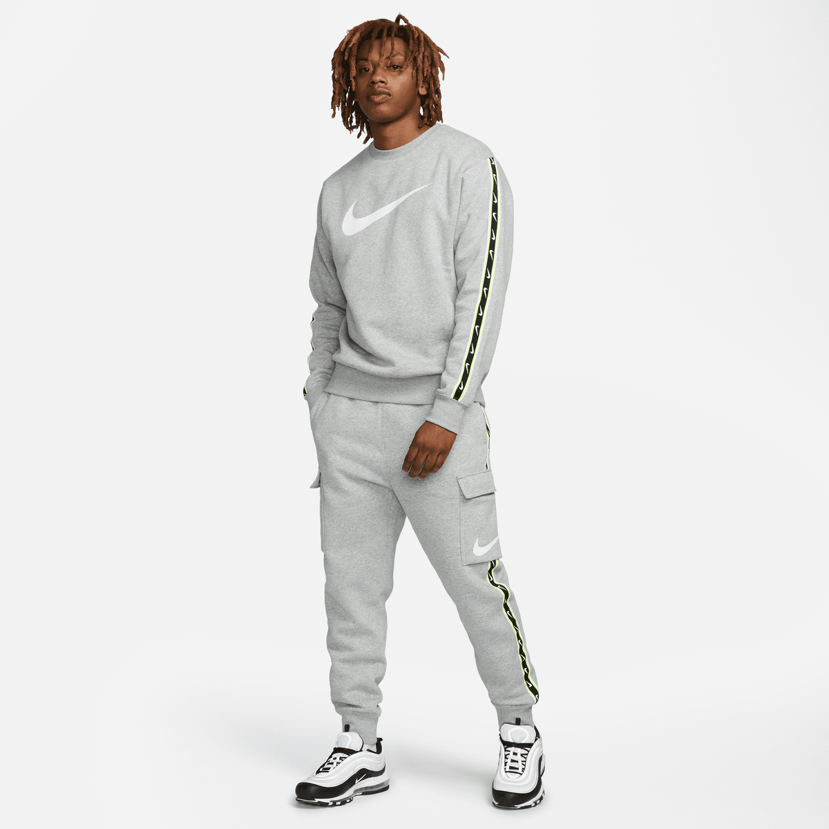 Pantalon Nike Sportswear Repeat - Gris/Noir/Vert
