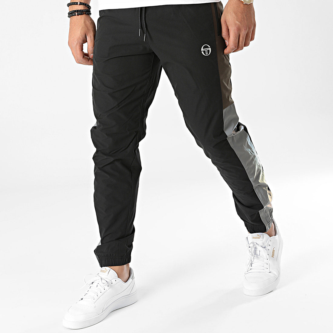 Pantalon survêtement Sergio Tacchini NASLEM - Noir/Gris