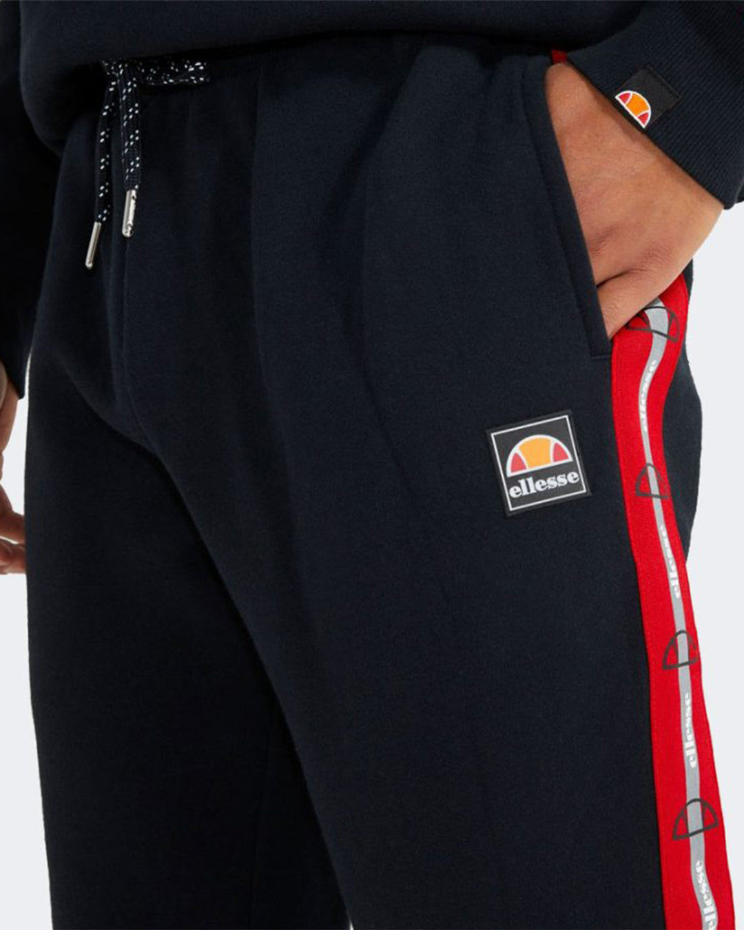 Pantalon de survêtement Ellesse Jettan - Noir/Rouge