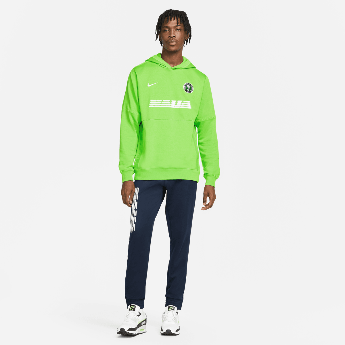 Sweat à Capuche Nigeria - Vert/Blanc