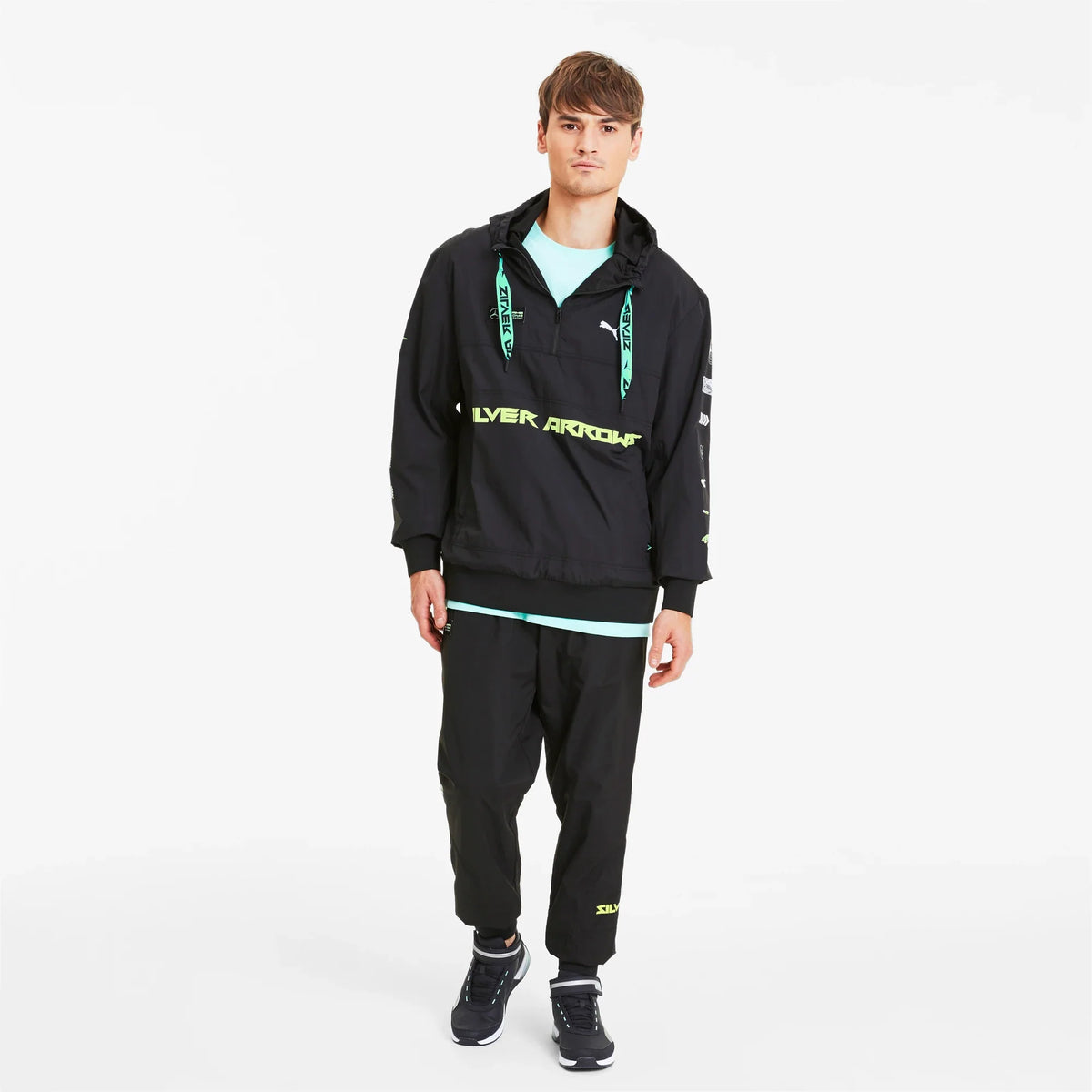 Sweat à capuche Puma Mercedes Street - Noir