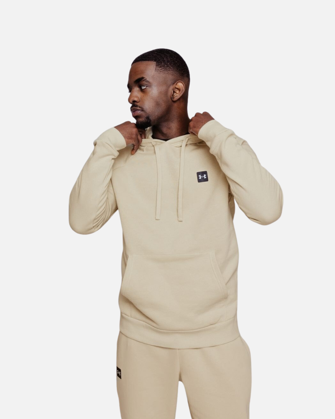 Sweat à capuche Under Armour Rival Fleece - Beige