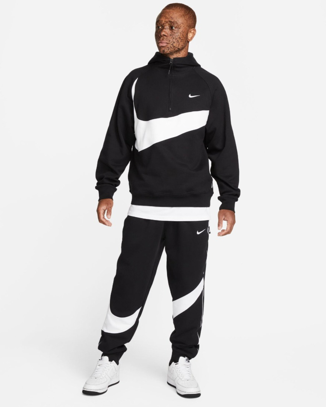 Sweat Nike Swoosh - Noir/Blanc