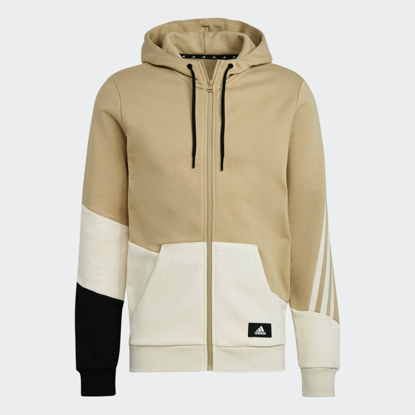 Veste Capuche Adidas Sportswear Colorblock - Beige/Noir