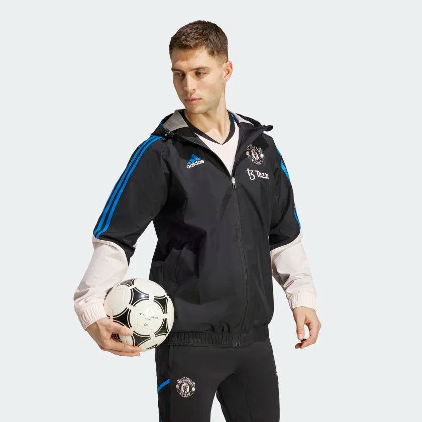 Veste Coupe-Vent Manchester United - Noir/Beige/Bleu
