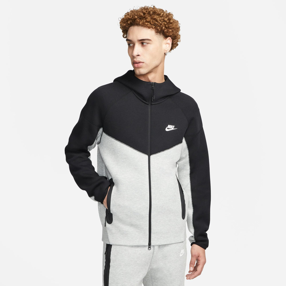 Veste Nike Tech Fleece Windrunner - Gris/Noir