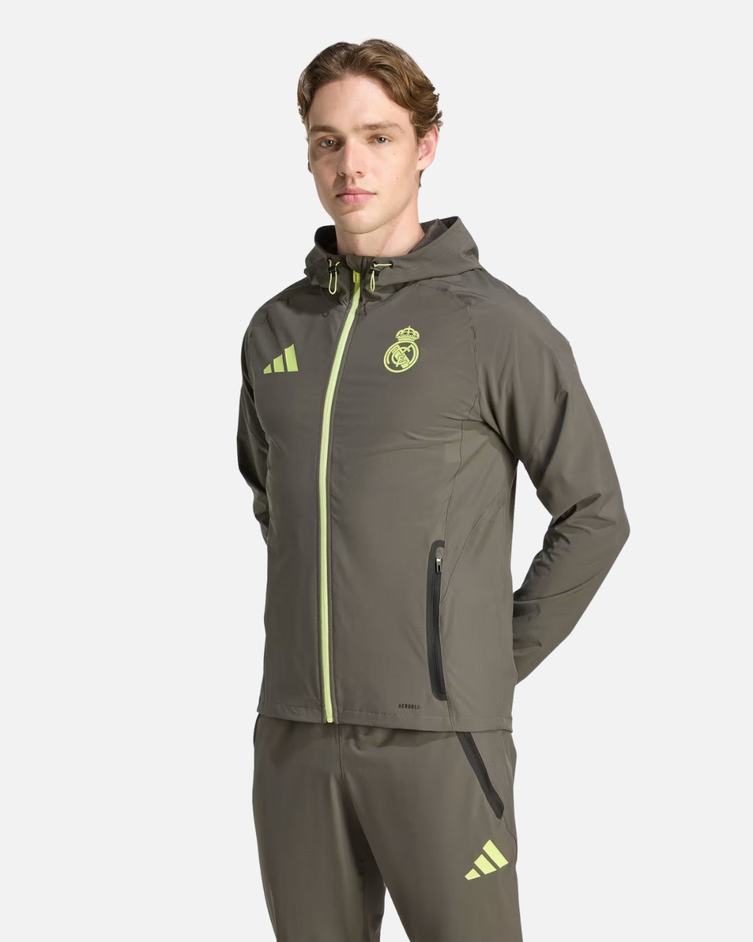 Veste de survêtement Real Madrid 2025/2026 - Kaki