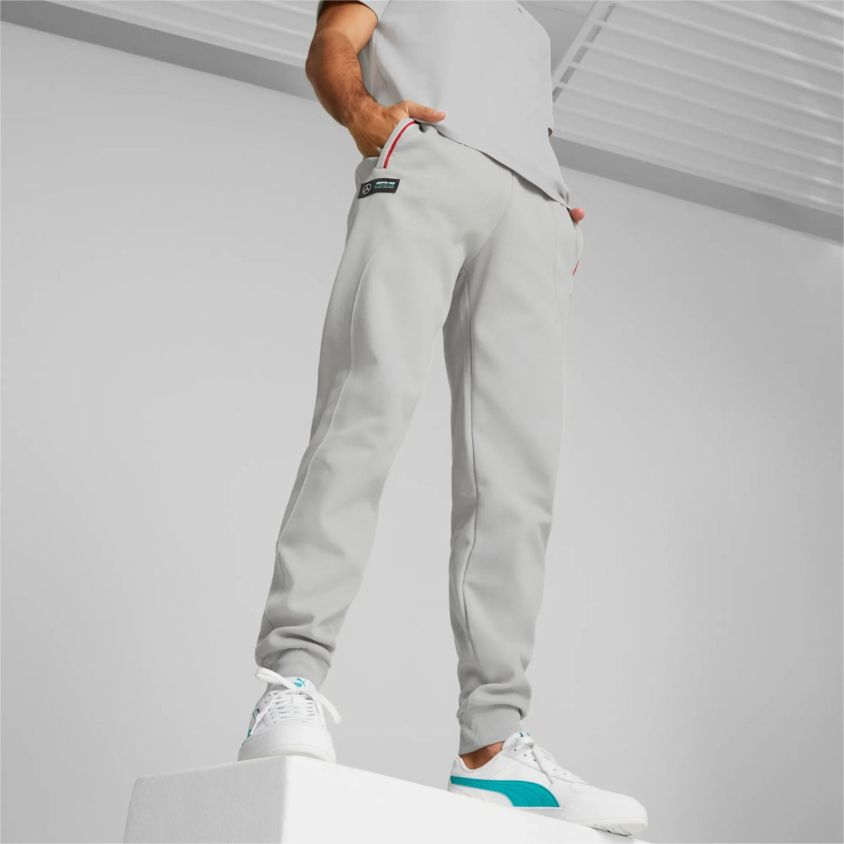 Pantalon Puma Mercedes-AMG - Gris/Rouge