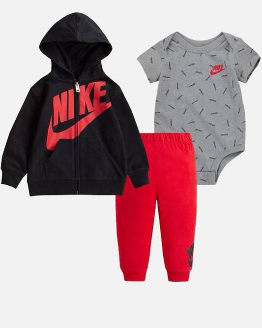 Ensemble Survêtement Nike Bébé - Noir/Rouge/Gris