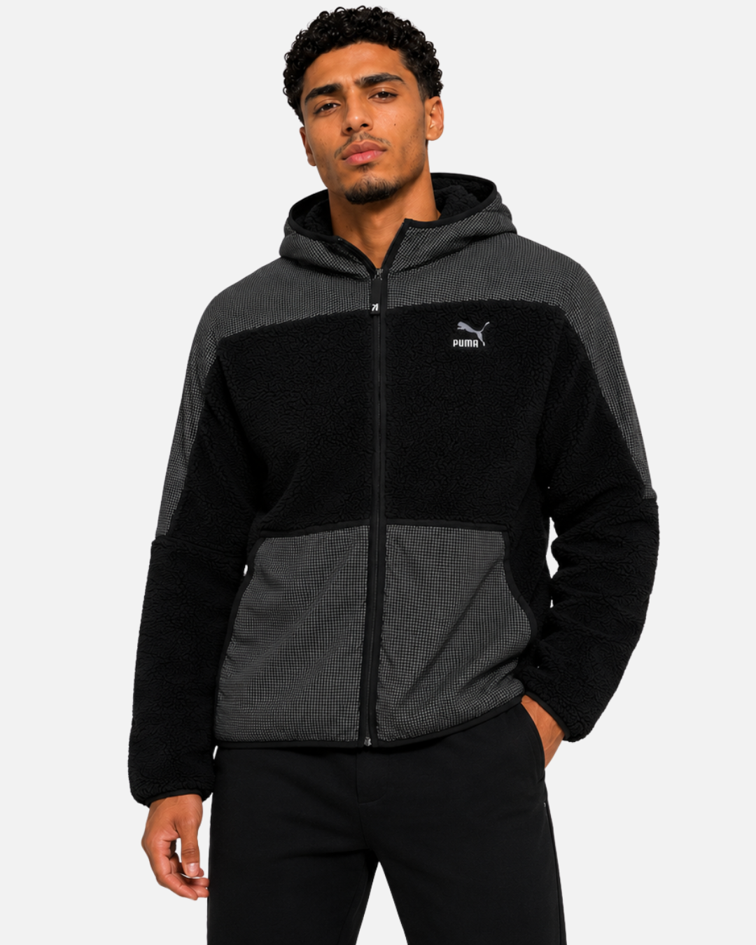 Veste à capuche Puma Sherpa - Noir