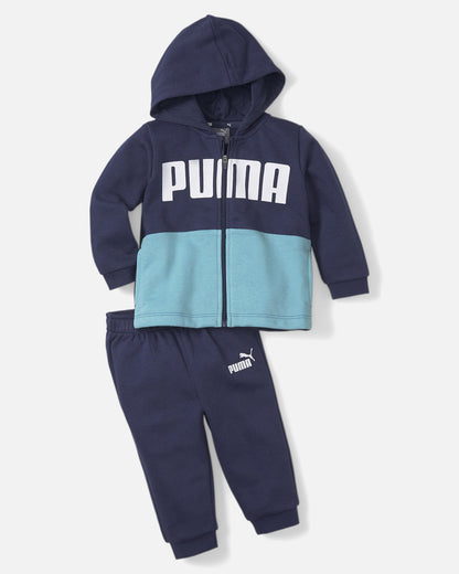 Ensemble Survêtement Puma Minicats Colour-Block Bébé - Bleu/Blanc
