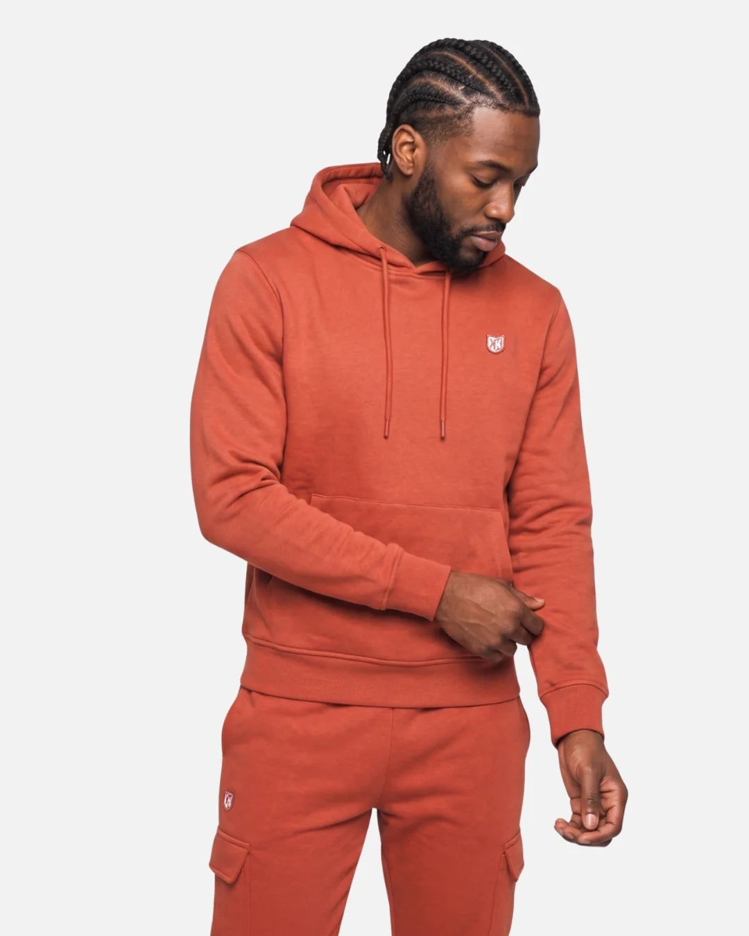 Sweat à capuche FK Cargo - Rouge Corail