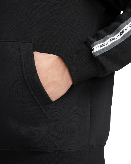 Sweat à capuche Nike Sportswear Fleece - Noir/Blanc