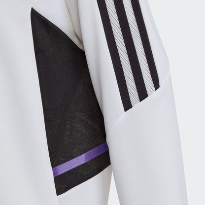 Sweat à capuche Real Madrid Condivo Junior 2022/2023 - Blanc/Noir
