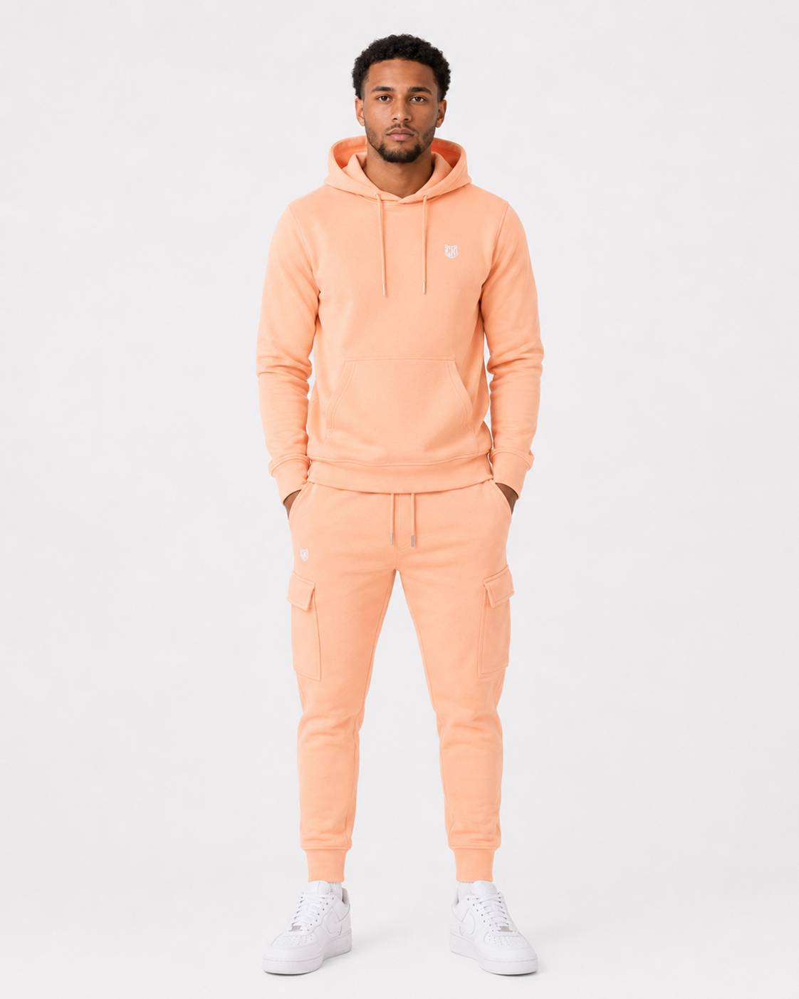Sweat à capuche FK Cargo - Saumon Pastel