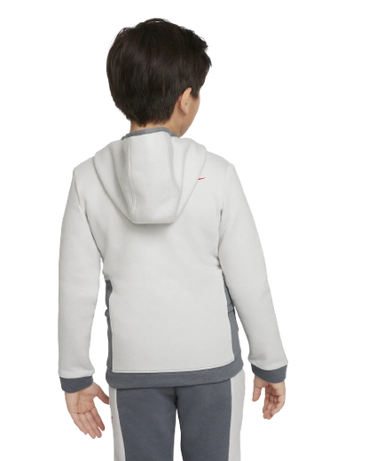 Sweat Nike Sportswear Ampliffy Enfant - Blanc/Gris/Rouge