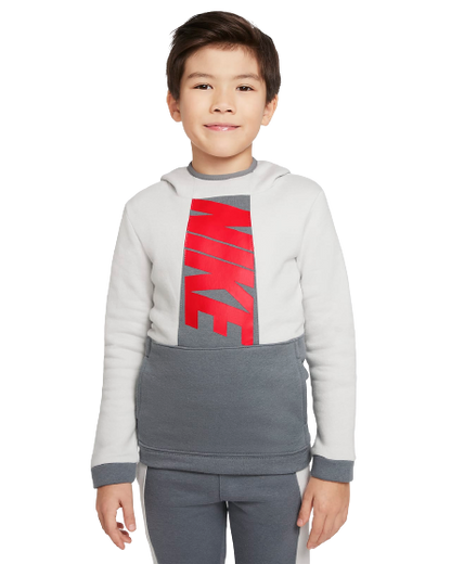 Sweat Nike Sportswear Ampliffy Enfant - Blanc/Gris/Rouge