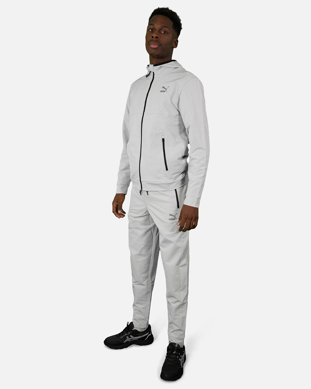 Veste à capuche Puma Woven - Gris