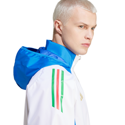 Veste Coupe-Vent Italie - Blanc/Bleu