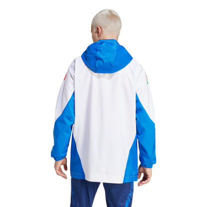 Veste Coupe-Vent Italie - Blanc/Bleu