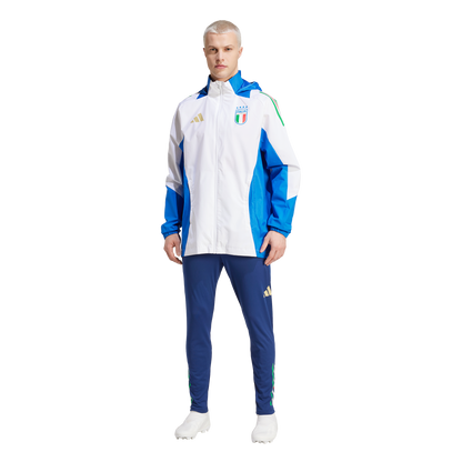Veste Coupe-Vent Italie - Blanc/Bleu