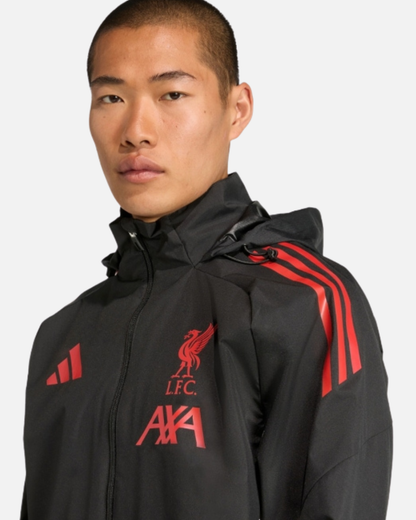 Veste Coupe-Vent Liverpool 2025/2026 - Noir/Rouge