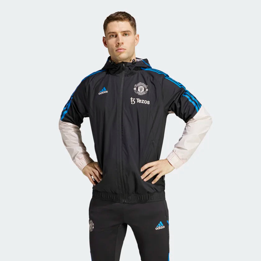 Veste Coupe-Vent Manchester United - Noir/Beige/Bleu