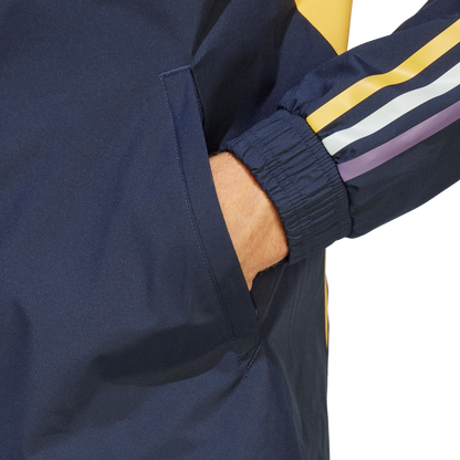 Veste Coupe-Vent Real Madrid 2023/2024 -Bleu/Jaune/Blanc