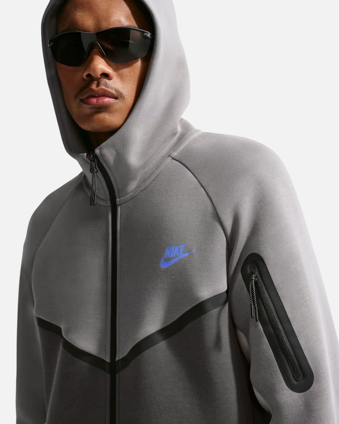 Veste Nike Tech Fleece - Gris/Bleu