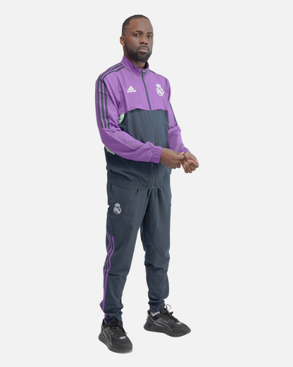 Veste de survêtement Real Madrid Condivo - Violet/Noir/Blanc