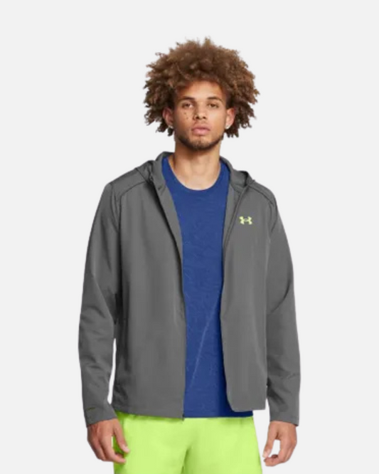 Veste Under Armour Running Launch Hooded - Gris/Vert
