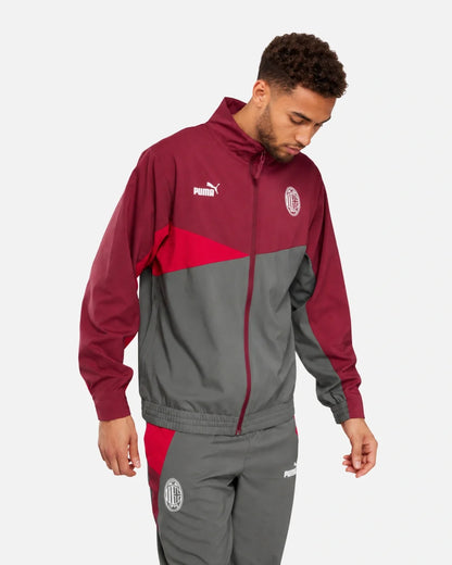 Veste de survêtement Milan AC - Rouge/Gris