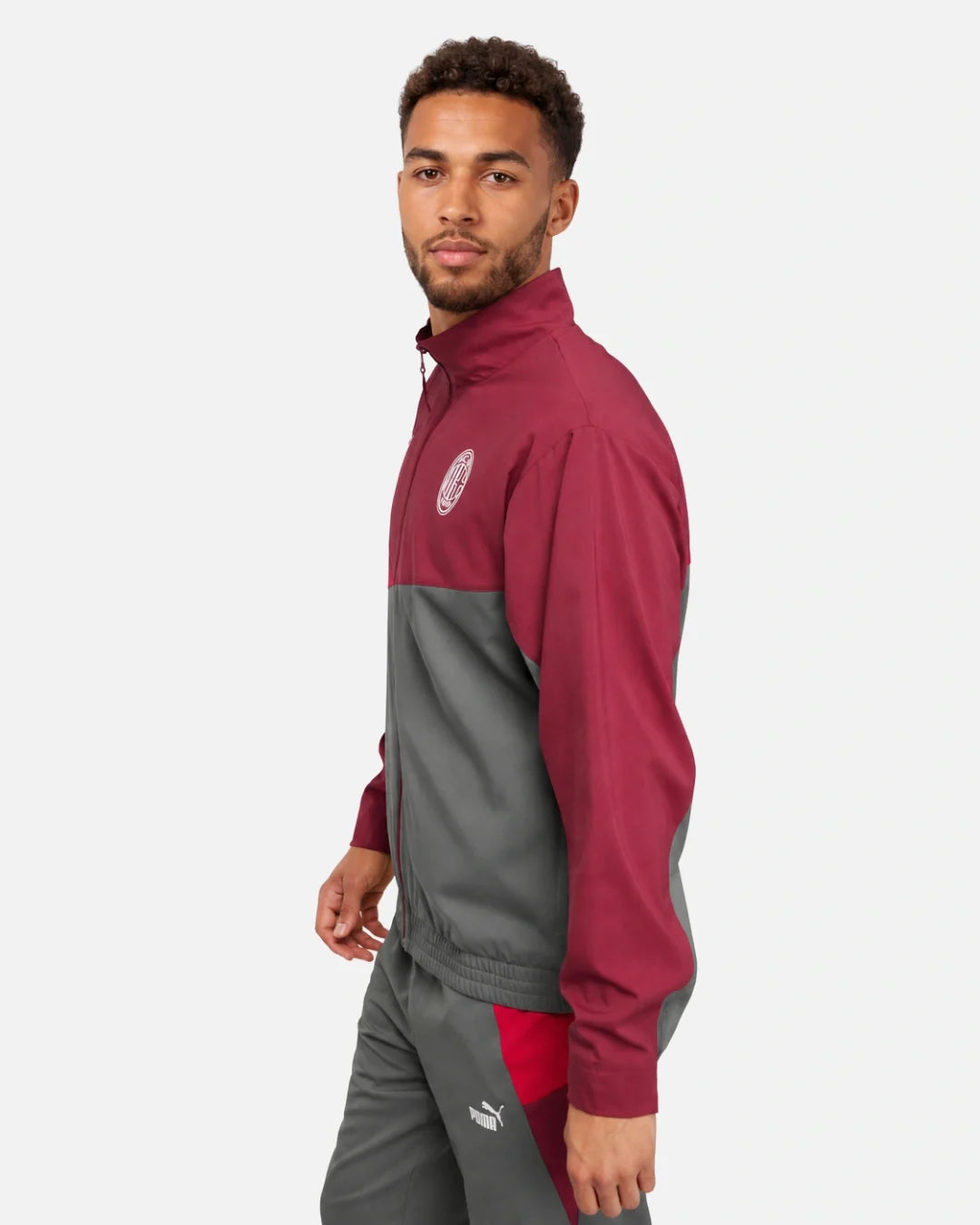 Veste de survêtement Milan AC - Rouge/Gris